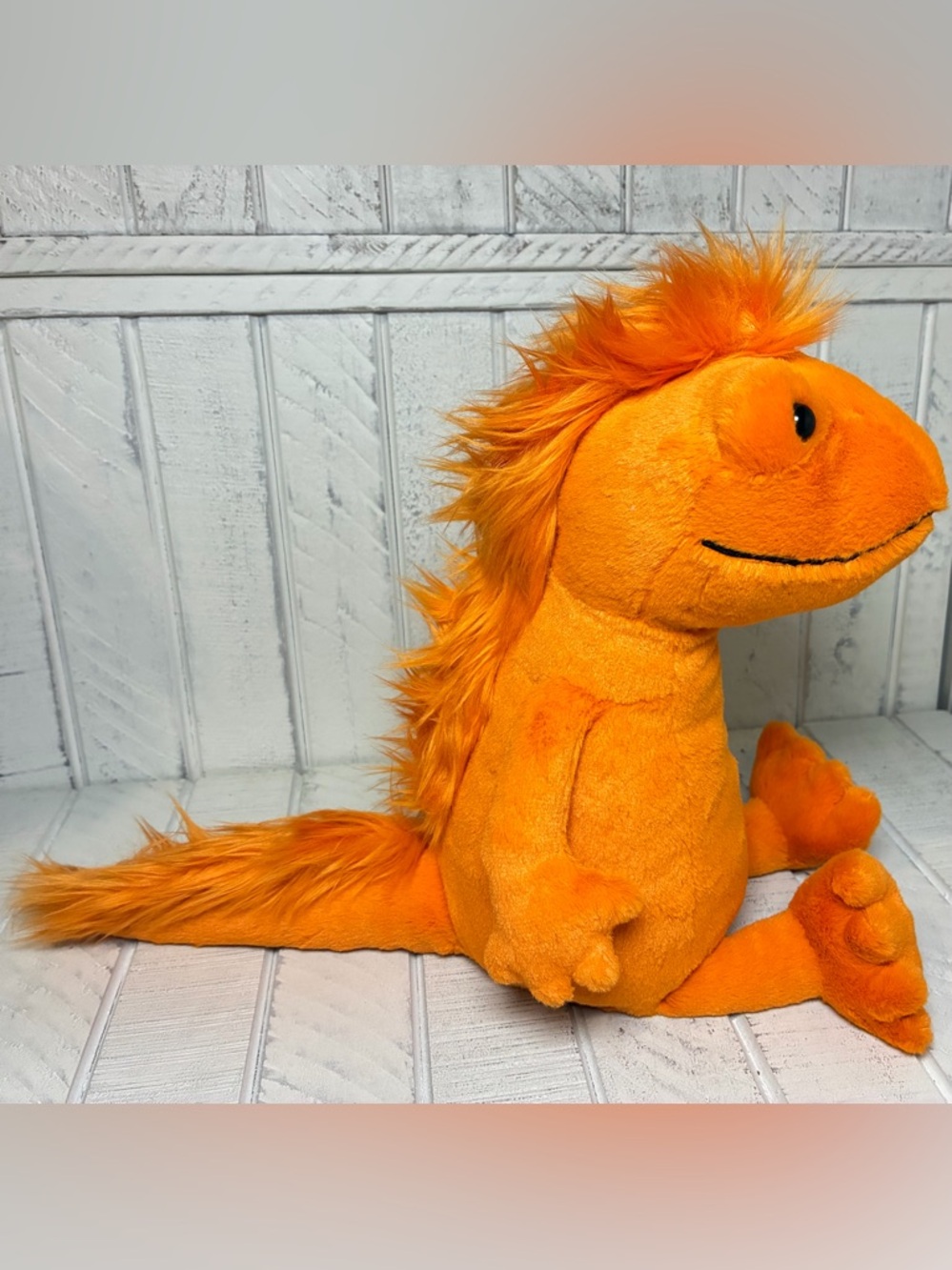 Jellycat Cruz Crested Newt Orange Plush RETIRED Collectible Stuffed Animal Toy - Picture 5 of 9